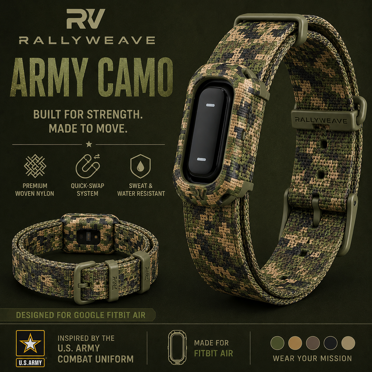 Rally Weave Army Green Camo